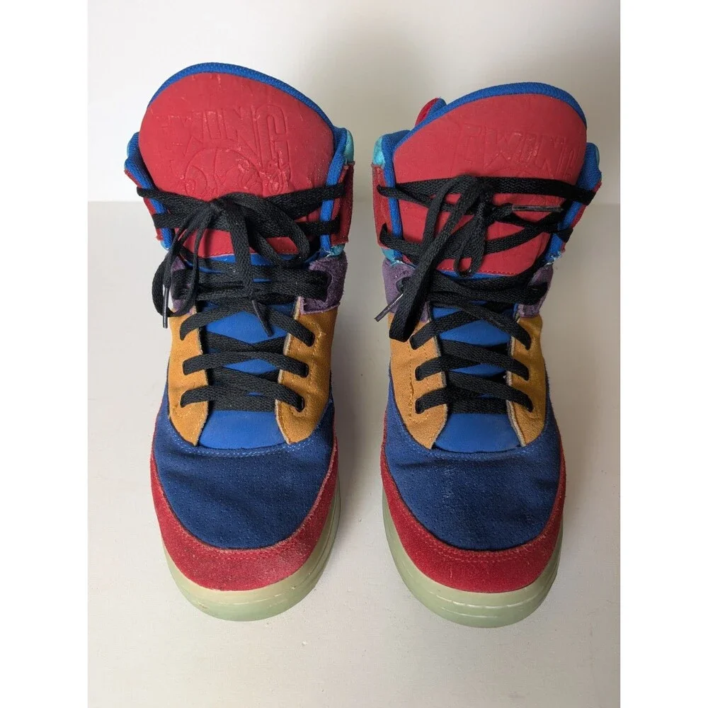 Patrick Ewing Athletics Remix Shoes 33 Hi Red Blue Gold Size 12 Limited Edition